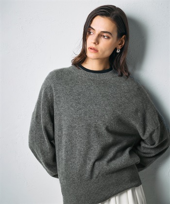 CASHMERE100%】カシミヤクルーネックニット N.O.R.C｜クロスプラス公式