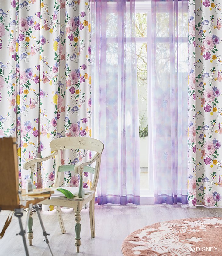 遮光 カーテン PRINCESS/Tangled タングルド (幅100×丈200cm) 1枚入