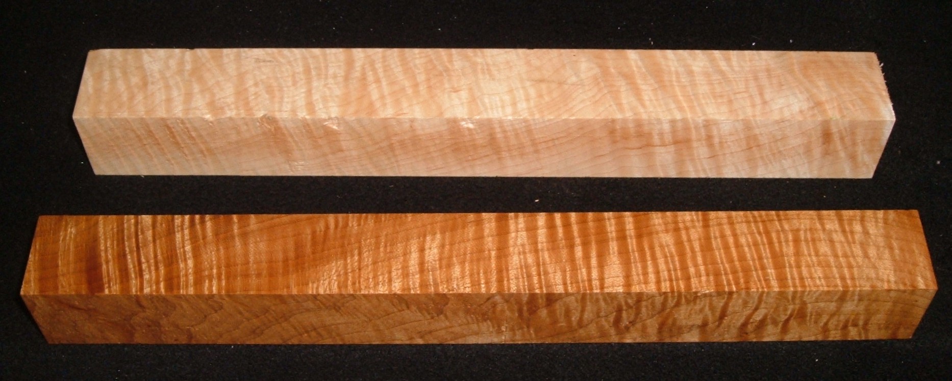 Roasted Torrefied Caramelized Curly Tiger Figured Maple Turning