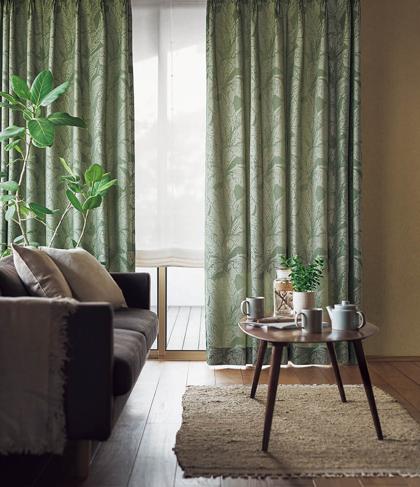 unico ECLE & ECLE LACE オリーブ オーダーカーテン unico ECLE & ECLE