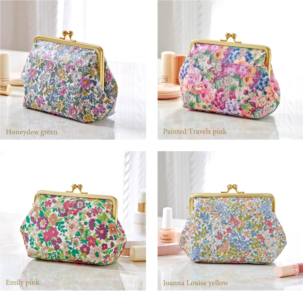 プレミアム リバティプリント がま口ポーチ 日本製 【ギフトボックス入り】