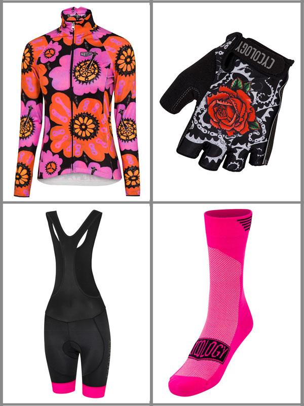 Pedal Flower Windproof Black Cycling Jacket | Cycology Clothing