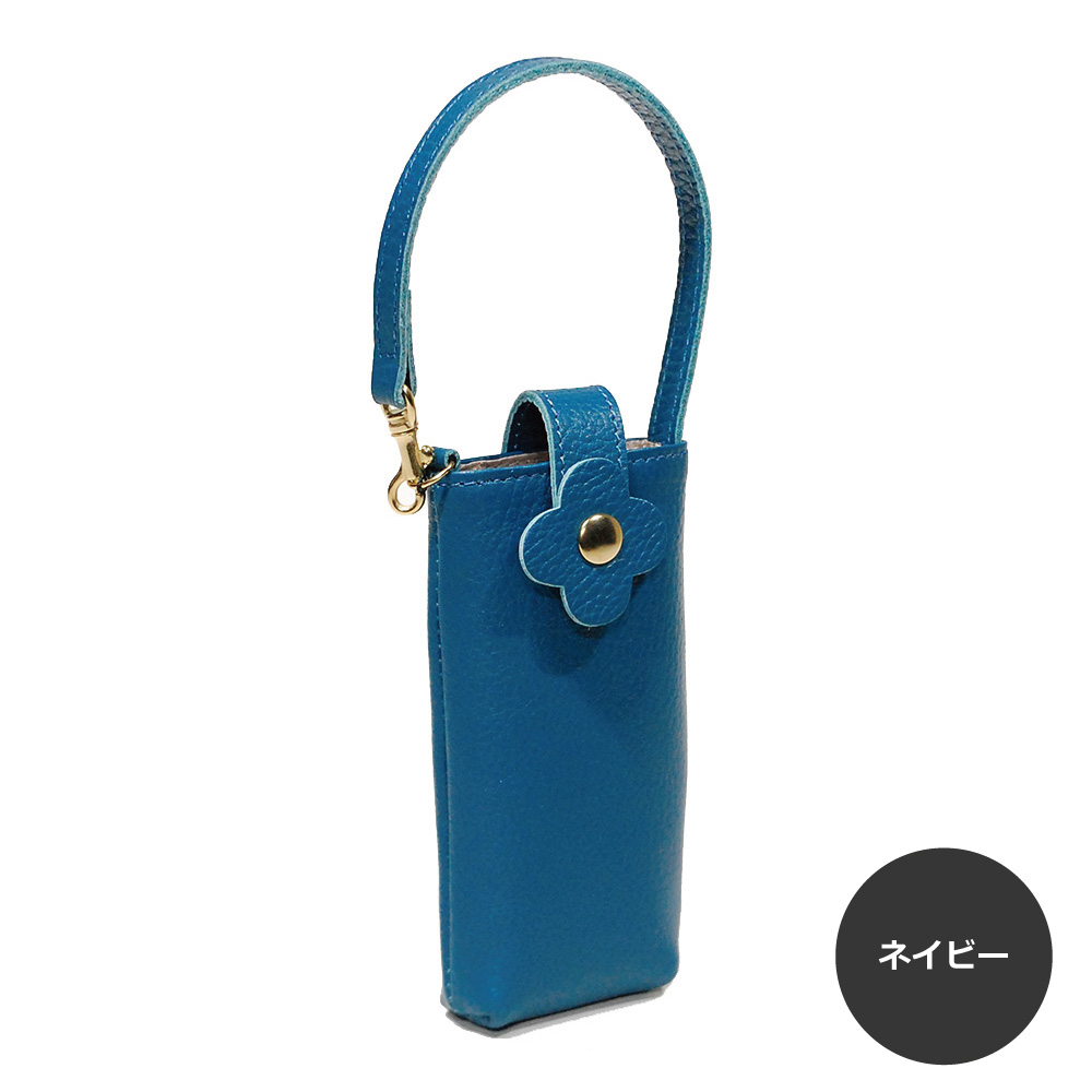 傷が目立たないエンボスシュリンクの フラワー眼鏡ポーチ - バッグ