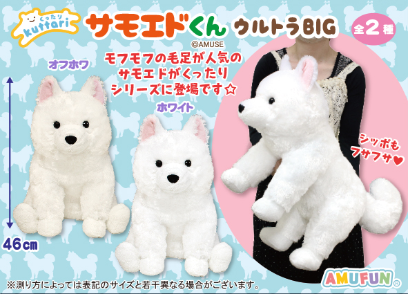 ≪9月の新商品≫くったりサモエドくん-NEW ITEM！｜アミューズ最新情報