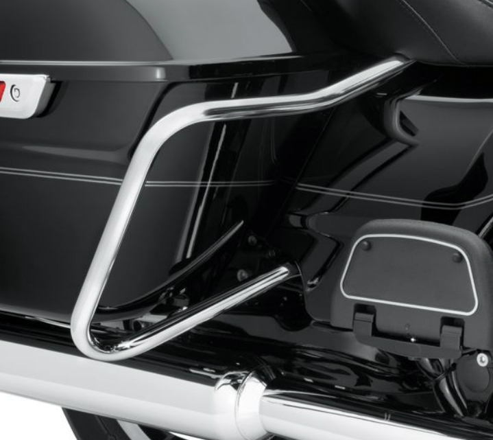 クローム リアサドルバッグガード＆サポートキット - Harley Davidson