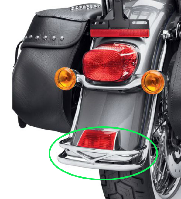 クローム・リアフェンダーレール/ヘリテイジスタイル - Harley