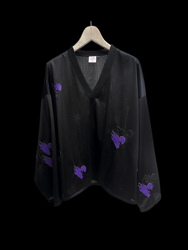 BLACK ROSE MESH LONG T of AMNJX