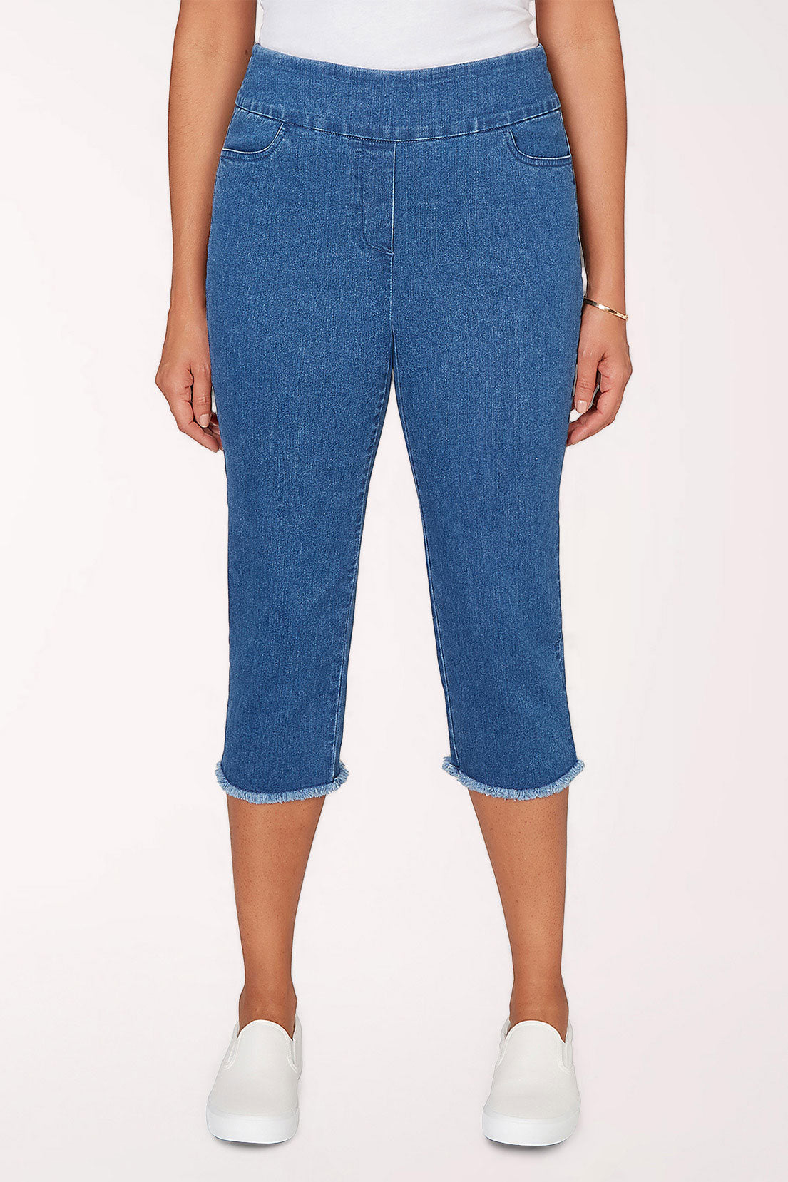 Denim Fringe Allure Capri Pant | Alfred Dunner