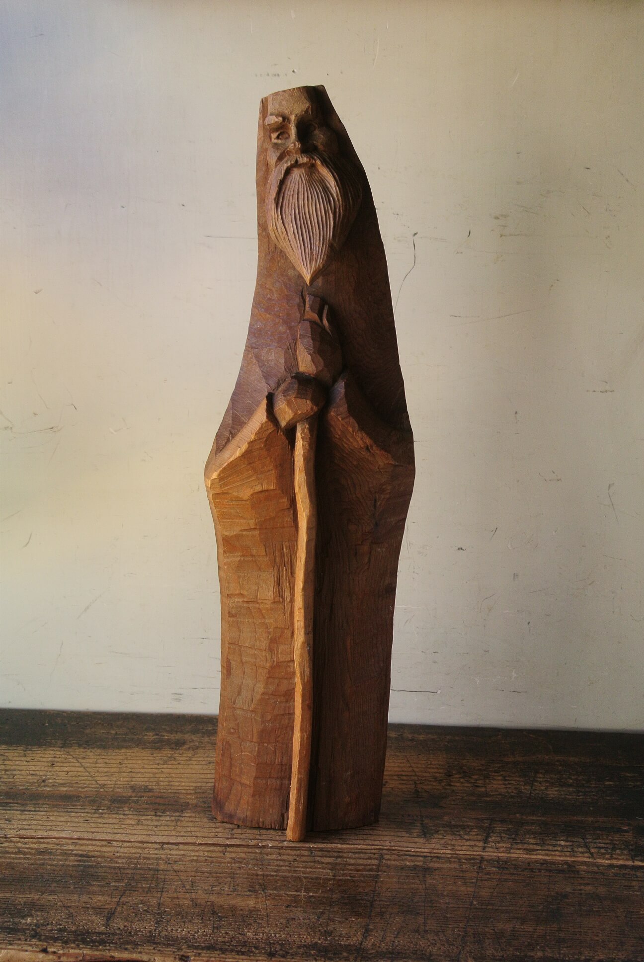 瀧口政満 無題 木彫 - アンティーク雑貨・古道具の札幌 アンティーク