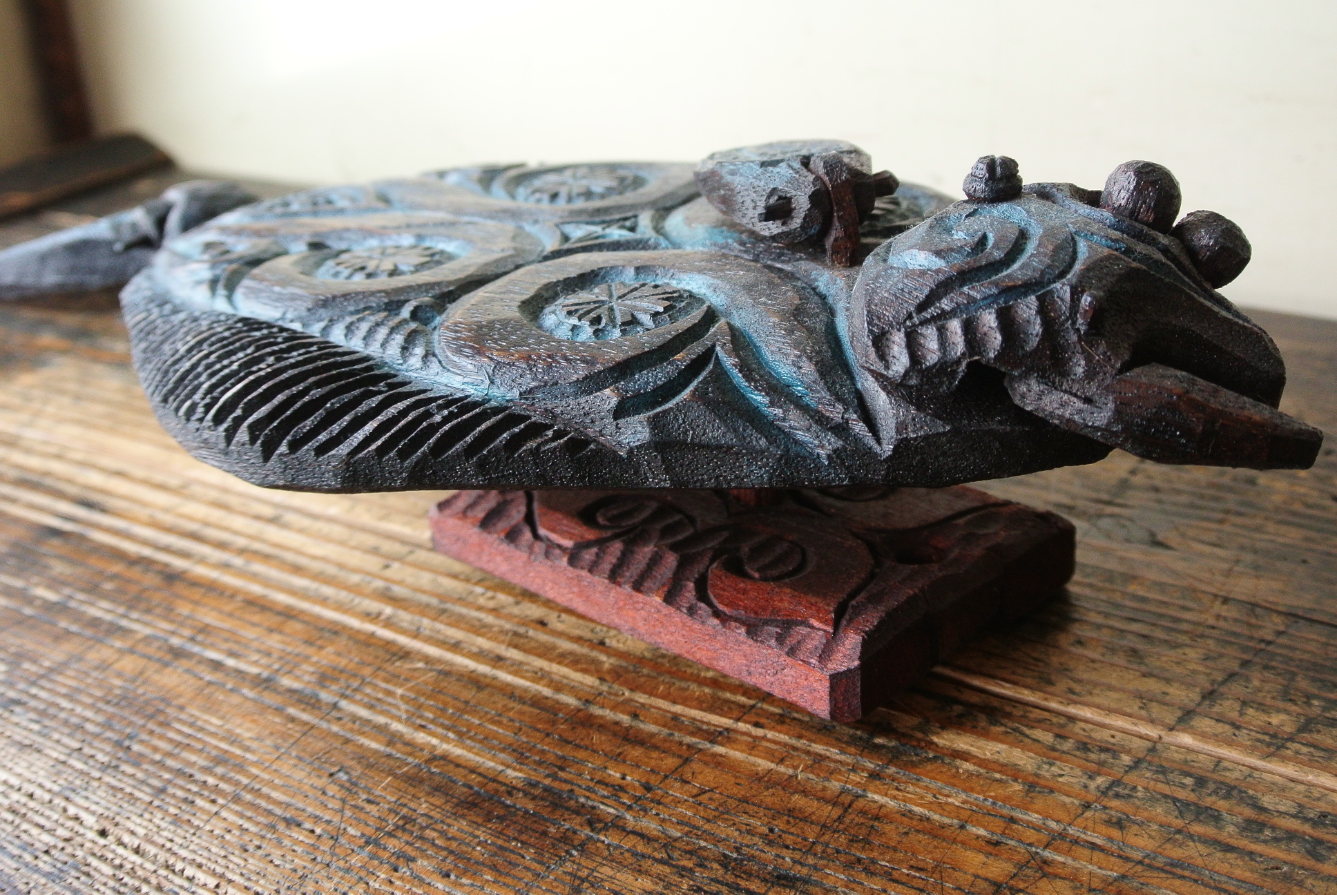 阿部紀男 かれい 木彫 - アンティーク雑貨・古道具の札幌 アンティーク