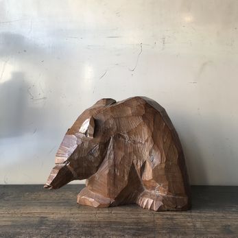 八雲の木彫りの熊｜引間二郎（木歩） - アンティーク雑貨・古道具の