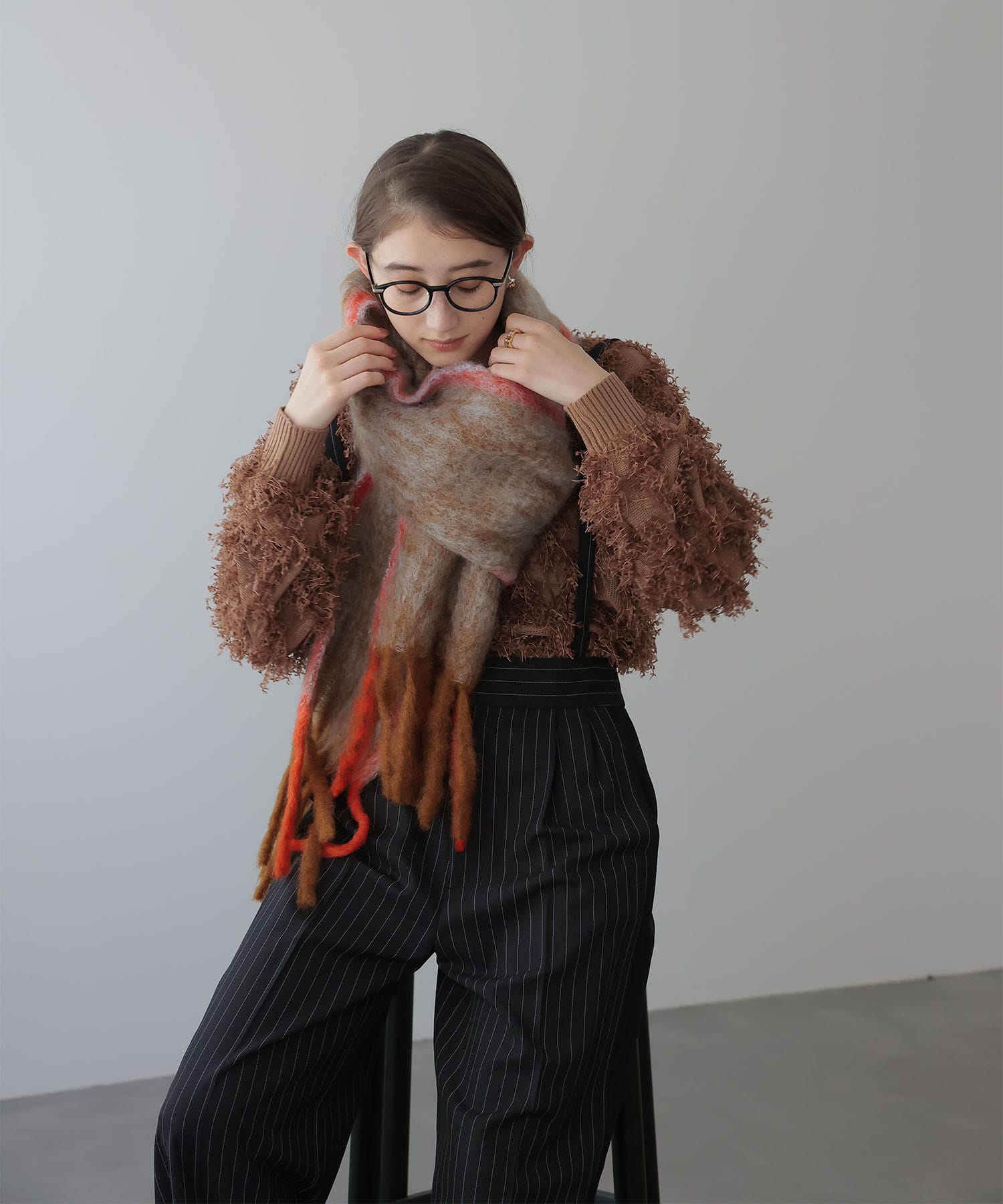 モヘアストール TWIST FRAME【マンタスエスカライ/MANTAS EZCARAY