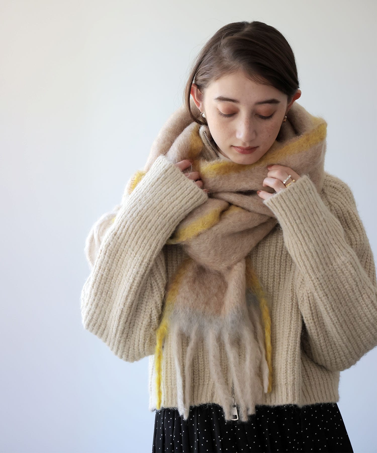 モヘアストール TWIST FRAME【マンタスエスカライ/MANTAS EZCARAY