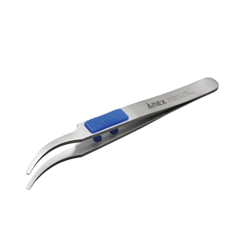 ラバーグリップ付 ステンレスピンセット 極細鋭型115mm （SUS410