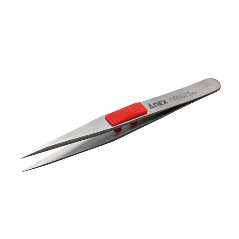 ラバーグリップ付 ステンレスピンセット 強力型120mm （SUS410