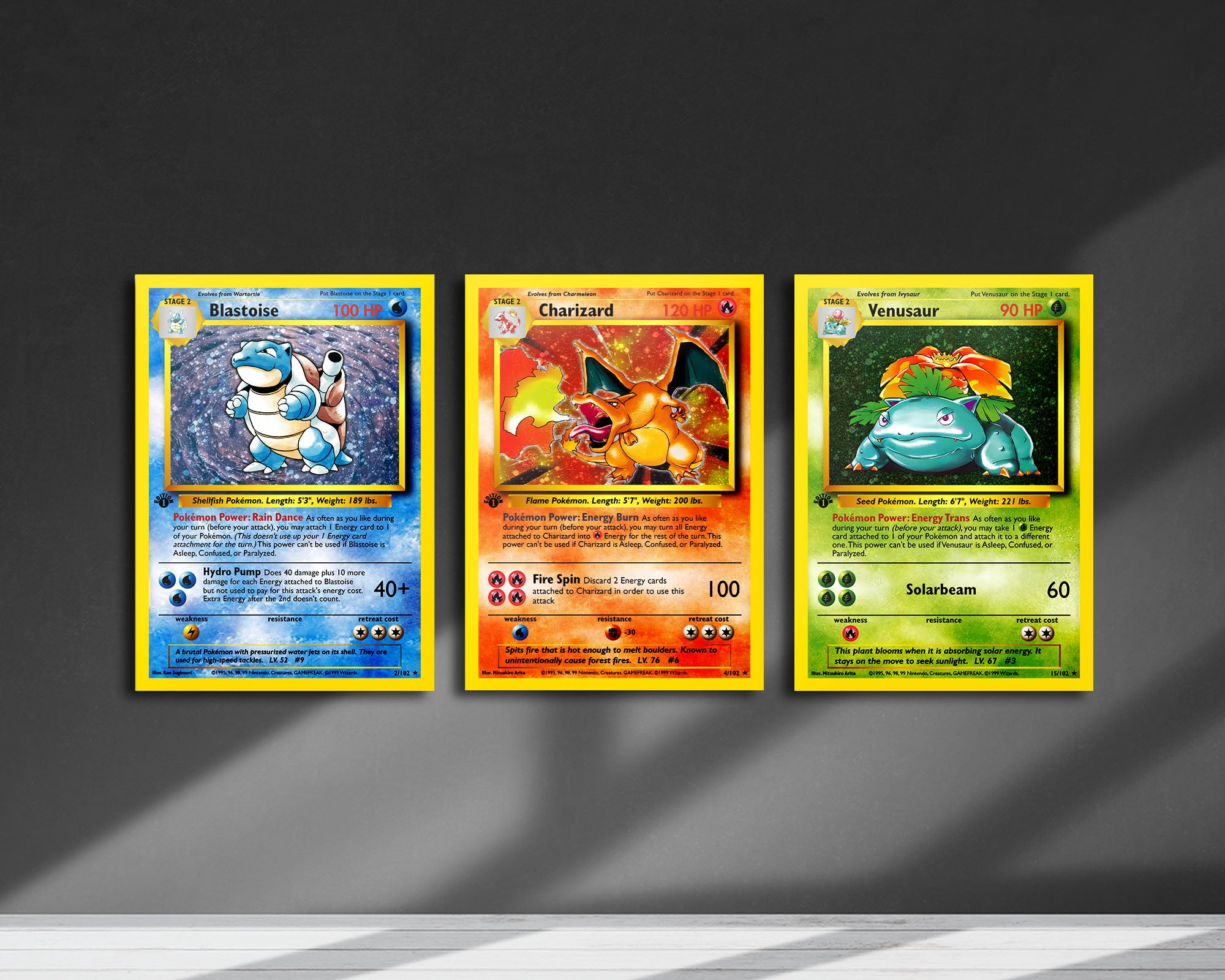 Pokemon Cards Metal Poster Set Metal Poster Set – Anime Town Creations