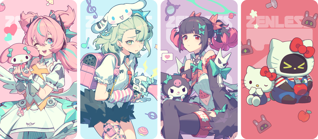 50枚】ゼンレスゾーンゼロ×サンリオキャラクターズ ポストカード