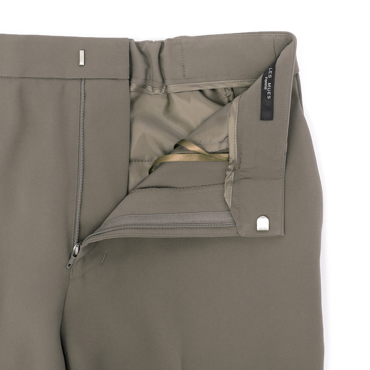 アウトレット】Oggiコラボ ダブルクロス クロップドパンツ モカ