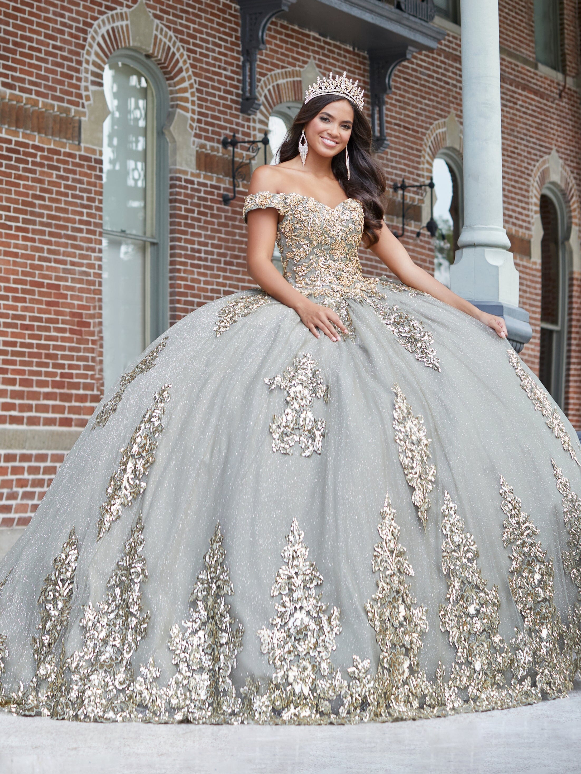 Applique Off Shoulder Quinceanera Dress by House of Wu 26042 – ABC