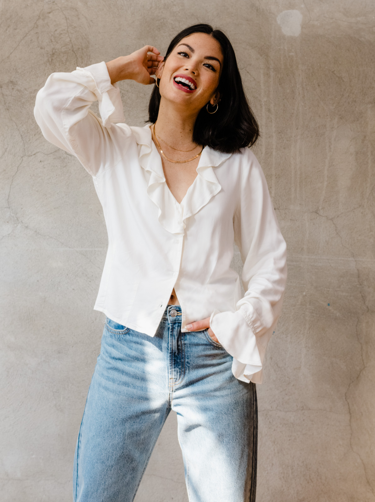 Quincy Ruffle Blouse – ABLE