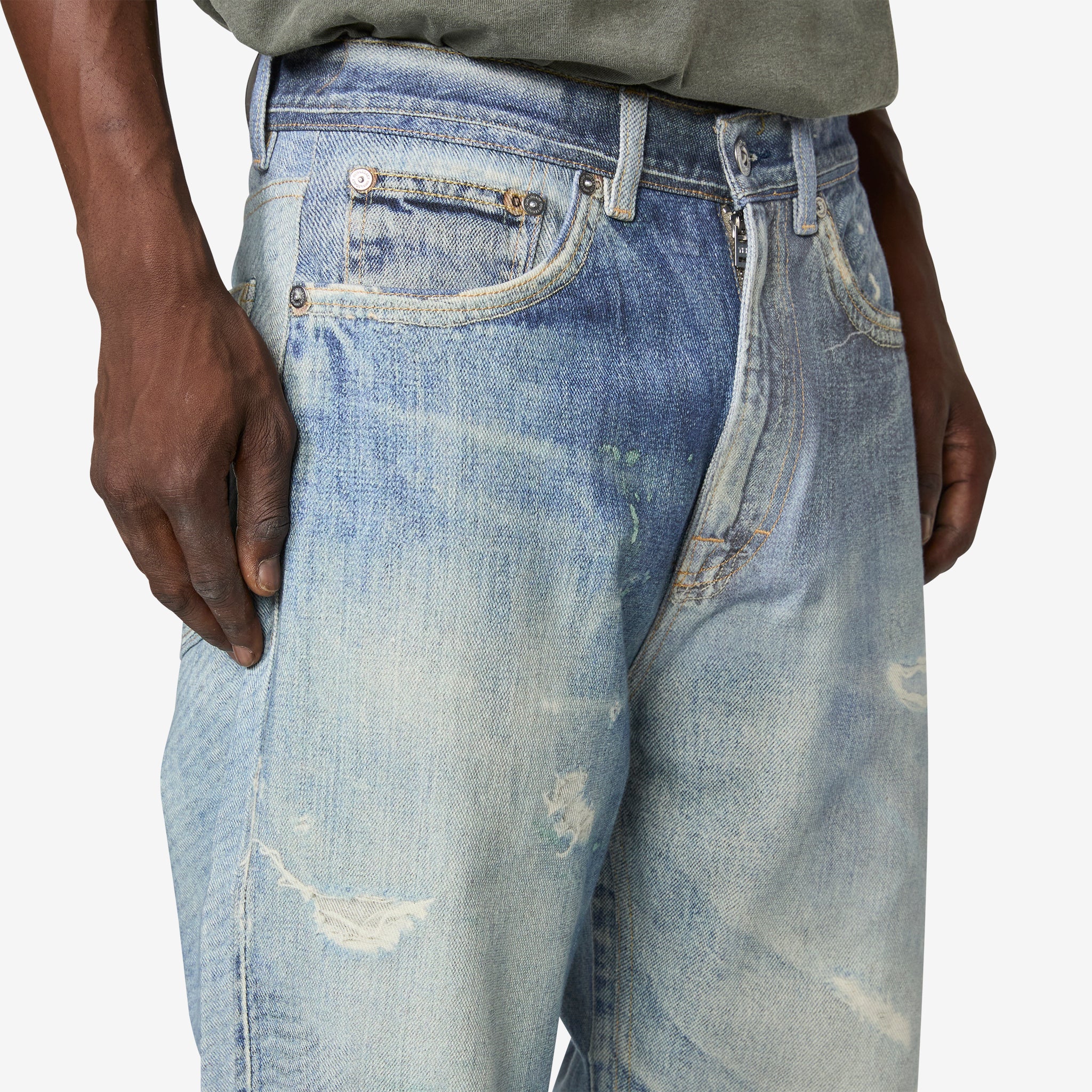 Third Cut Jeans Digital Denim Print – Above The Clouds