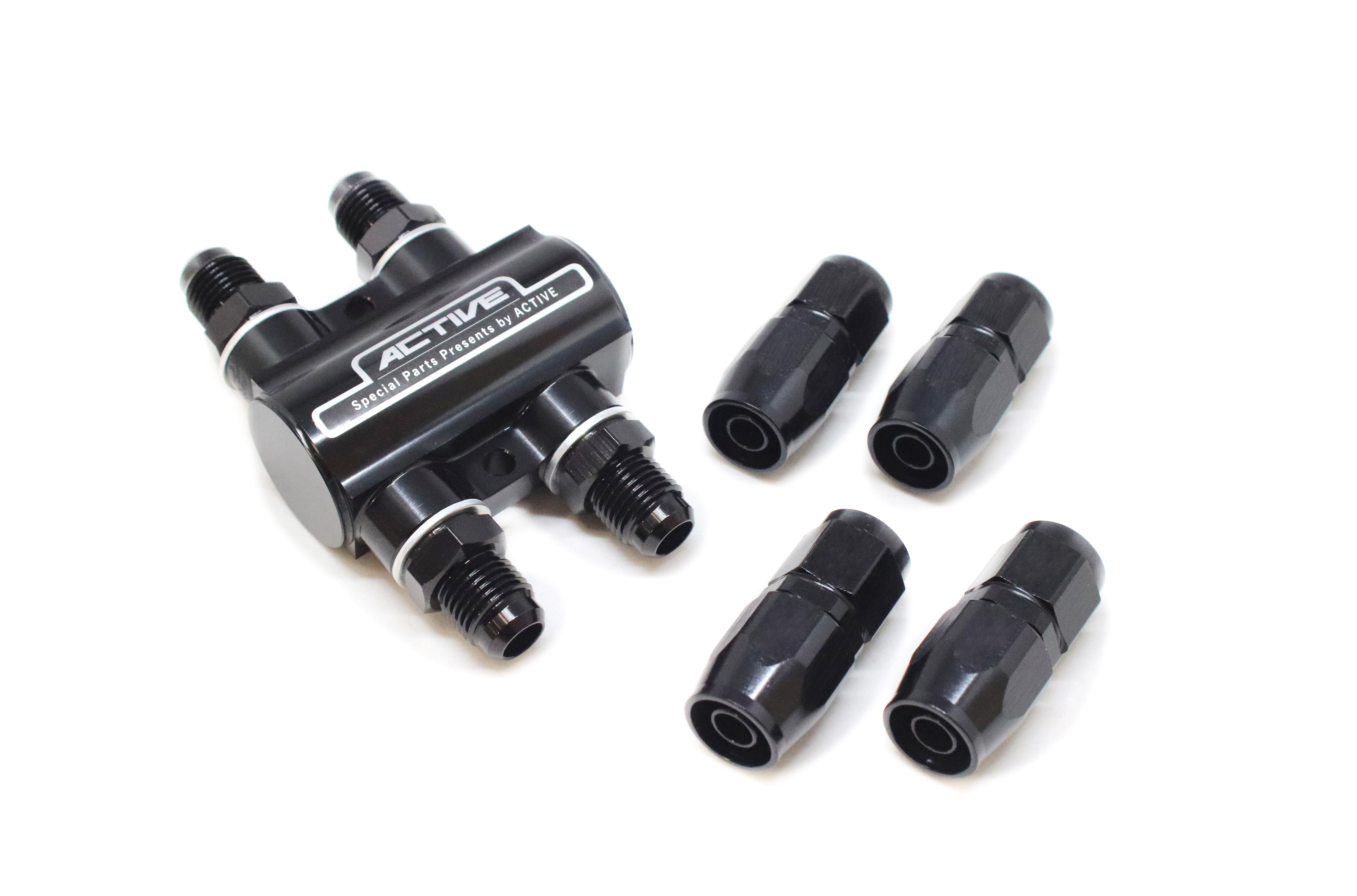 サーモスタットキット #6 ブラック (ストレートフィッティング×4) | ACTIVE