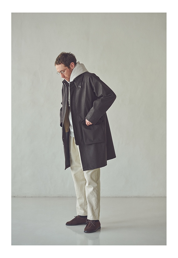 STILL BY HAND 3レイヤー素材・バブアーモチーフのハーフコート