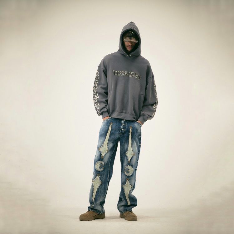 Thug Club - 【残り一点】Leather Flame Hoodie | ACRMTSM ONLINE STORE