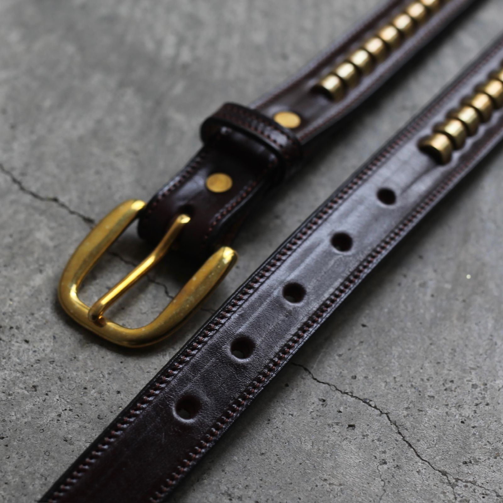 TORY LEATHER - 【残り一点】3/4 Clincher Belt(HAVANA×BRASS