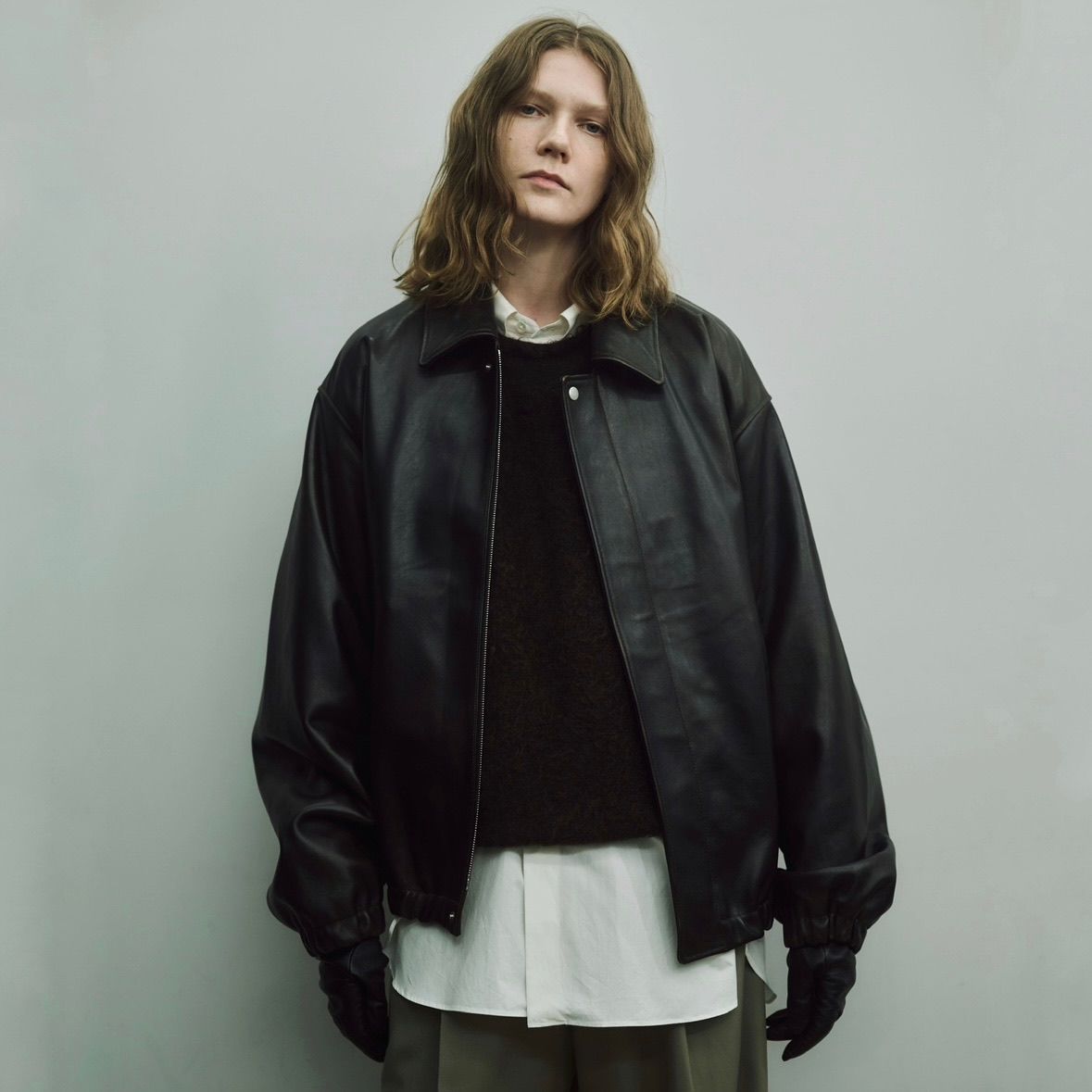 ssstein - 【残り一点】Sheep Leather Zip Short Jacket | ACRMTSM