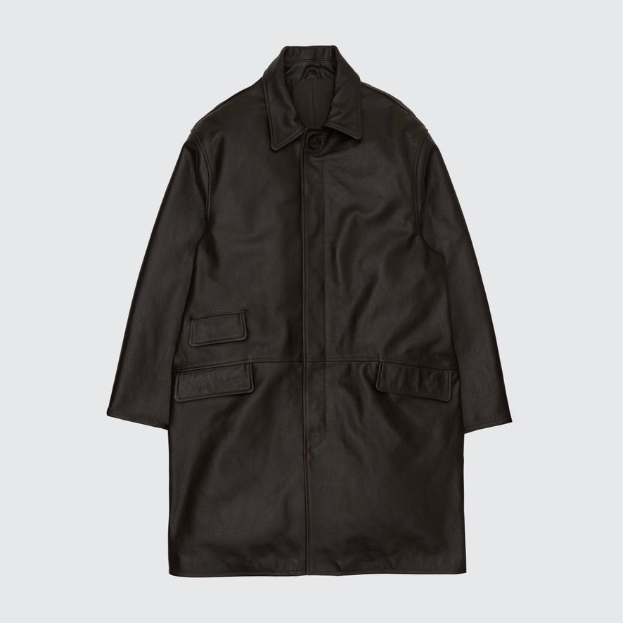 YOKE - 【残り一点】Leather Balmacaan Coat | ACRMTSM ONLINE STORE