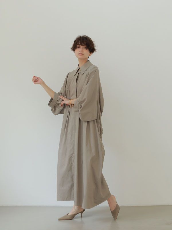 ETRE TOKYO - バックツイストコットンリネンワンピース | ADDICT WEB SHOP