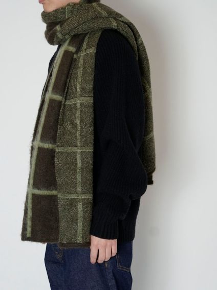 UNIVERSAL PRODUCTS - ジャガードチェックストール - JACQUARD CHECK