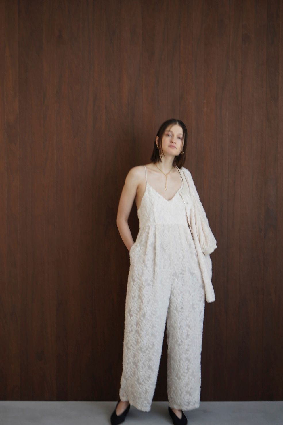 CLANE - フリンジ キャミソール オールインワン - FRINGE CAMISOLE ALL