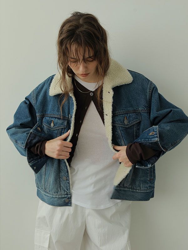 ETRE TOKYO - ボアデニムトラッカージャケット - BLUE | ADDICT WEB SHOP