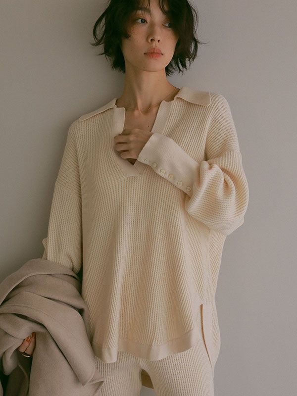 ETRE TOKYO - スキッパーサーマルプルオーバー | ADDICT WEB SHOP