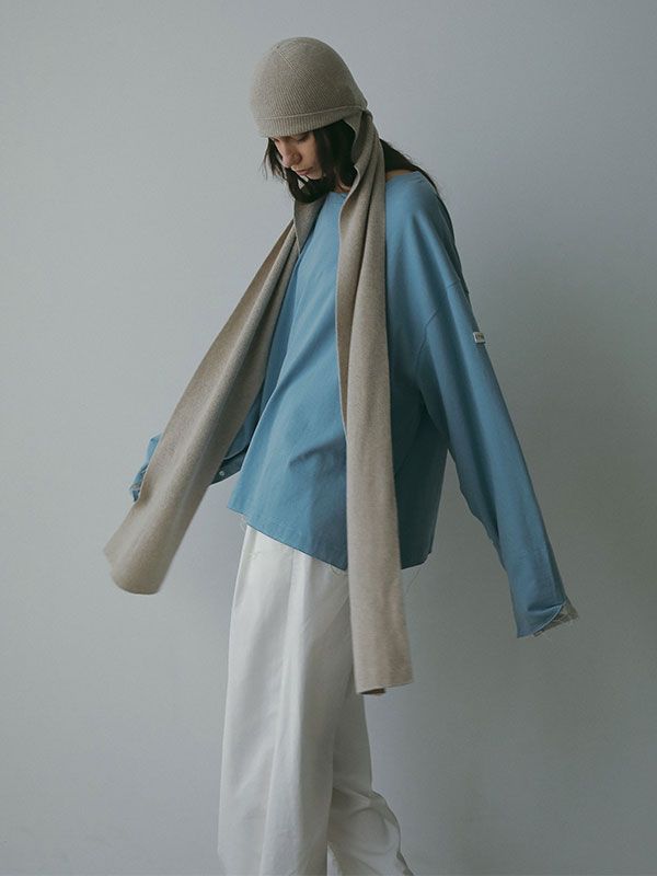 ETRE TOKYO - カットオフカフスロンTee (BLUE) | ADDICT WEB SHOP