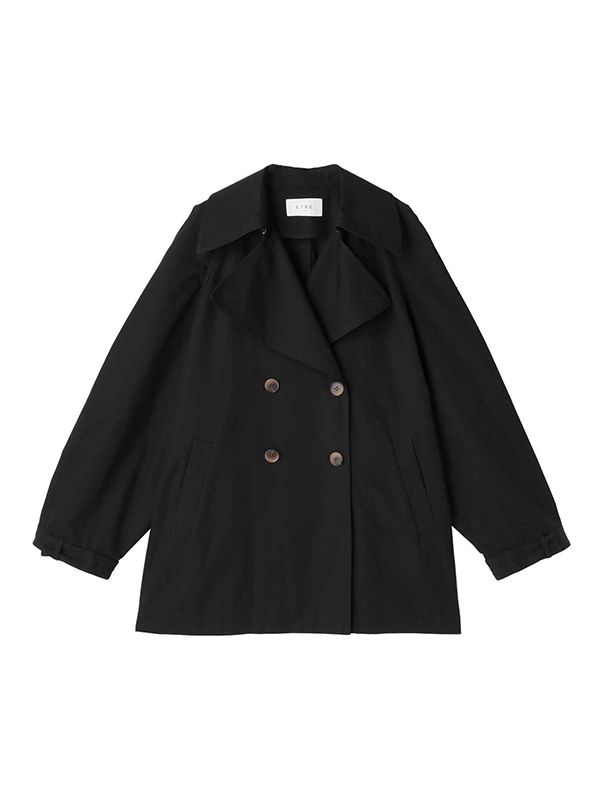 ETRE TOKYO - コーティングショートトレンチコート - BLACK | ADDICT