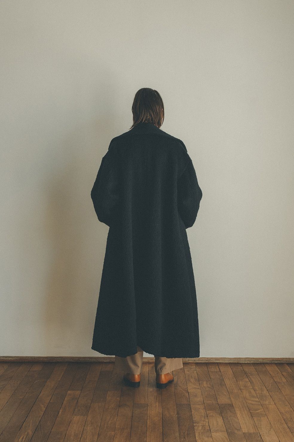 CLANE - ミックスシャギーレディコート - MIX SHAGGY LADY COAT BLACK