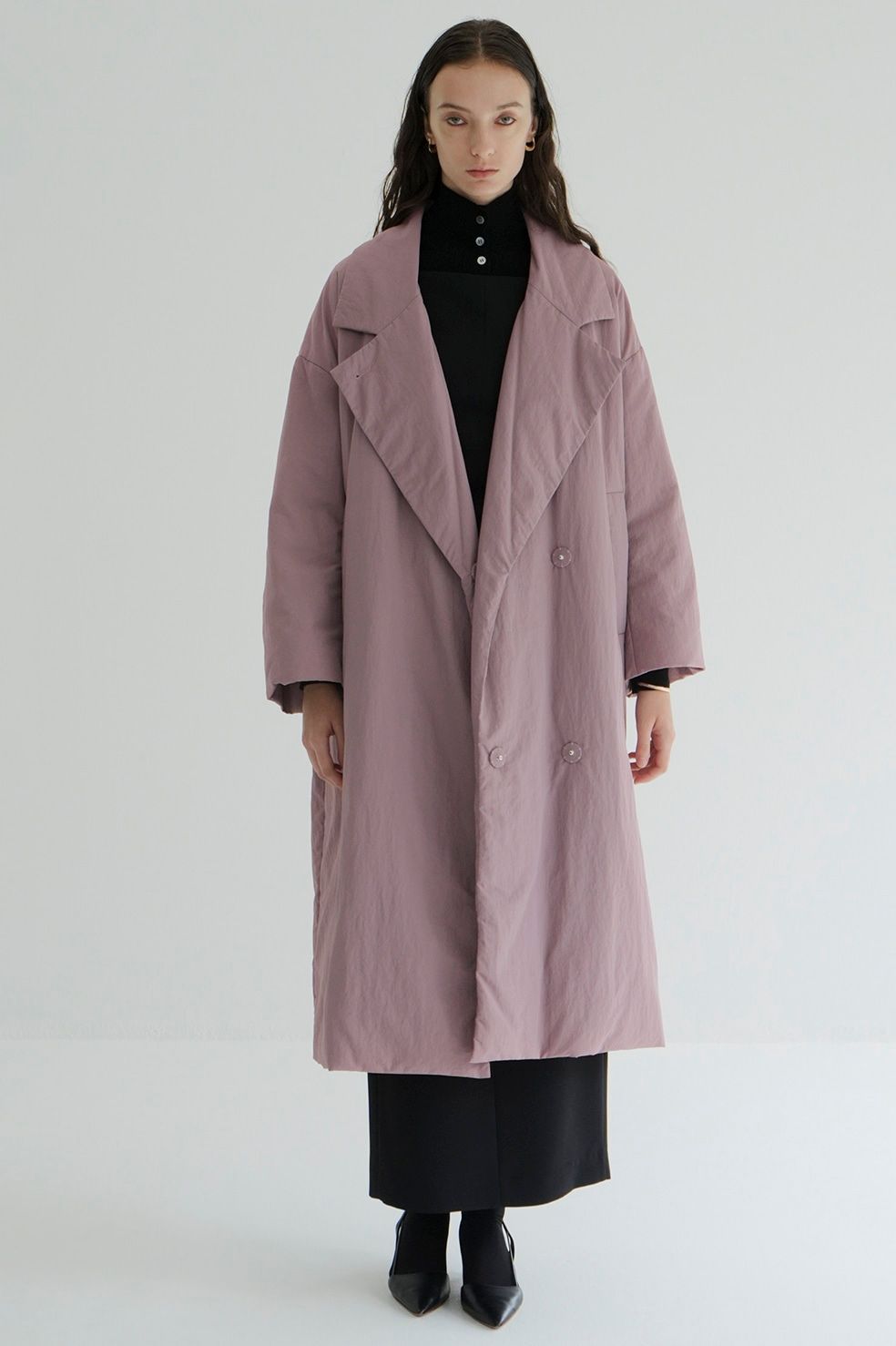 CLANE - カラーダウン チェスターコート ピンク - COLOR DOWN CHESTER