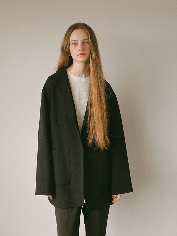 ETRE TOKYO - ウールリバージャケット - BLACK | ADDICT WEB SHOP