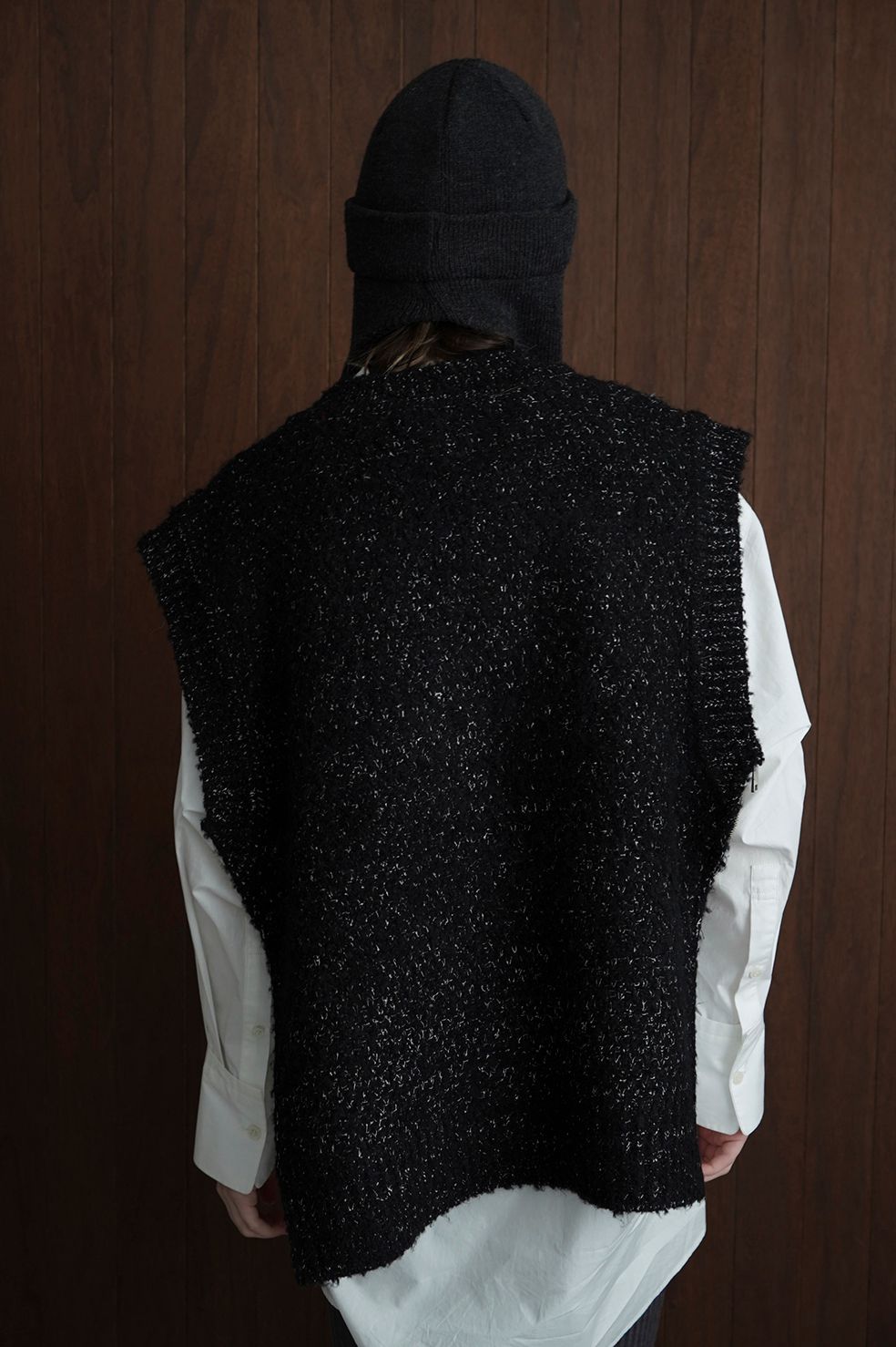 CLANE - サイド ジップ ツイード ニット ベスト - SIDE ZIP TWEED KNIT