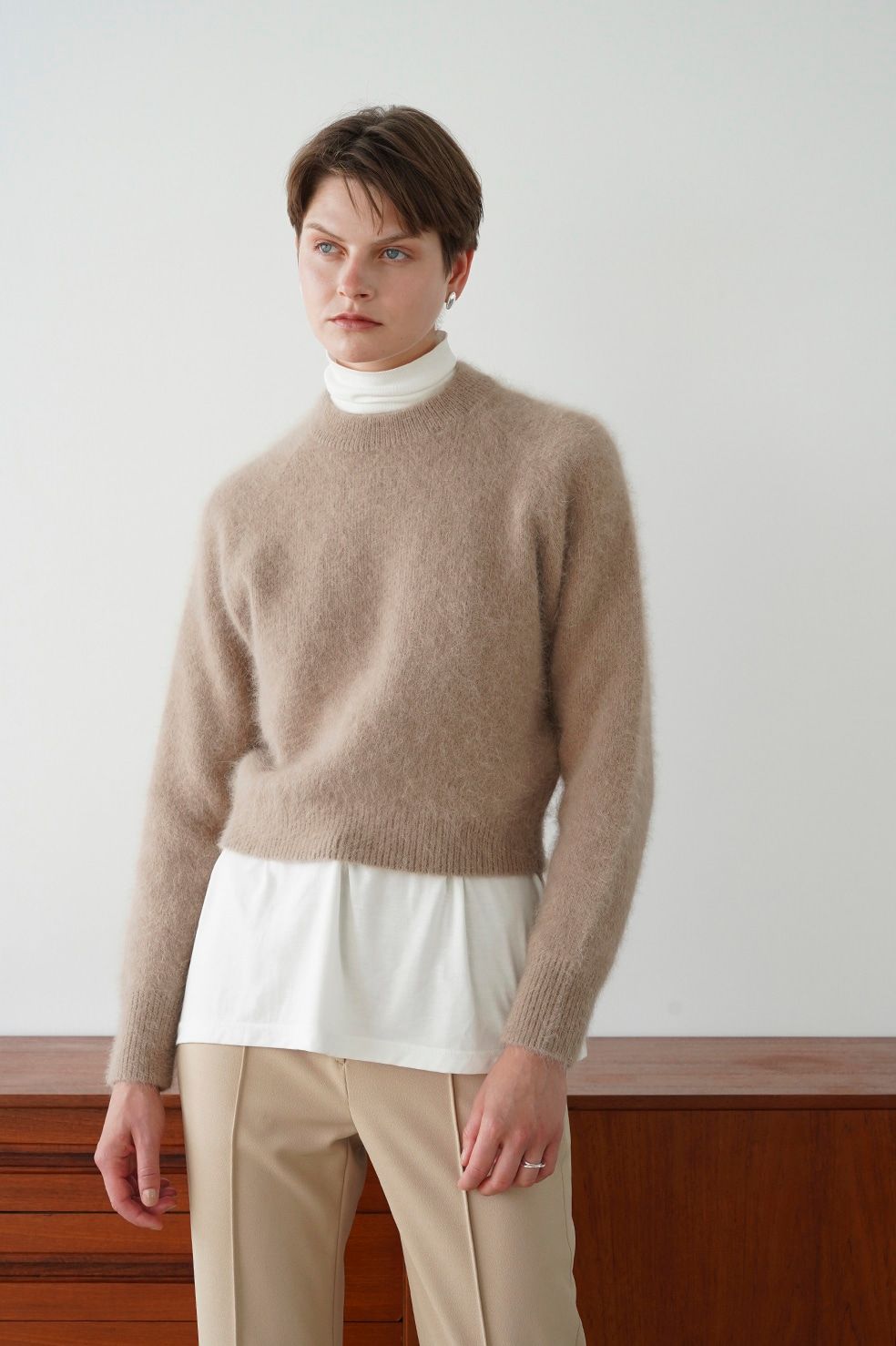 CLANE - アンゴラ コンパクト コンパクト ニット トップス - ANGORA