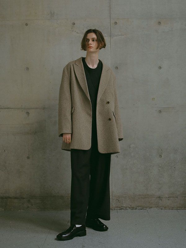 ETRE TOKYO - ピークドラペルウールジャケット - GREY | ADDICT WEB SHOP