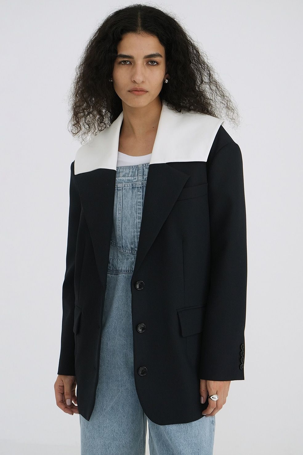 CLANE - セーラーカラー シングル テーラードジャケット - SAILOR