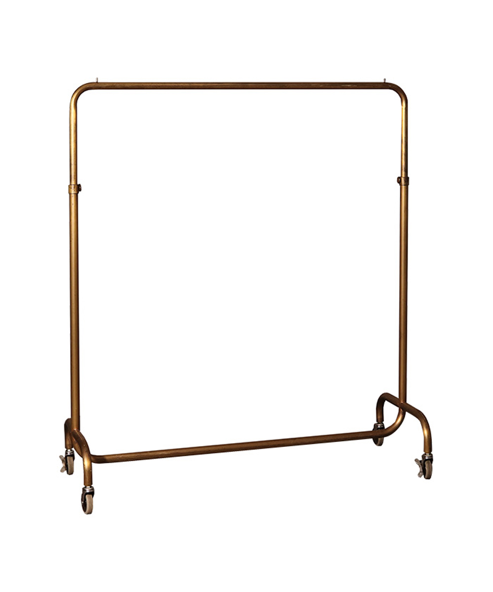 アンティーク ゴールド ハンガーラック W1200 可動式｜ハンガーラック