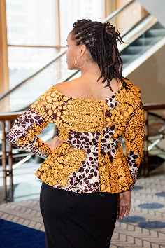 Pepplum Top - Akoka Top | Afro Fashion for Everyone – AdeOriCloset
