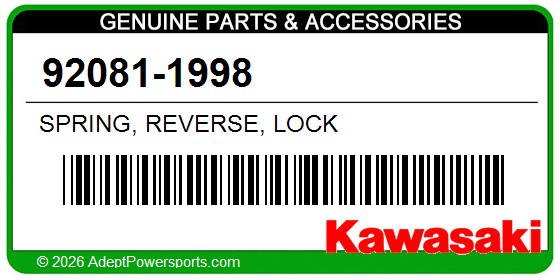 Kawasaki 92081-1998 - Spring, Reverse, Lock - Adept Powersports