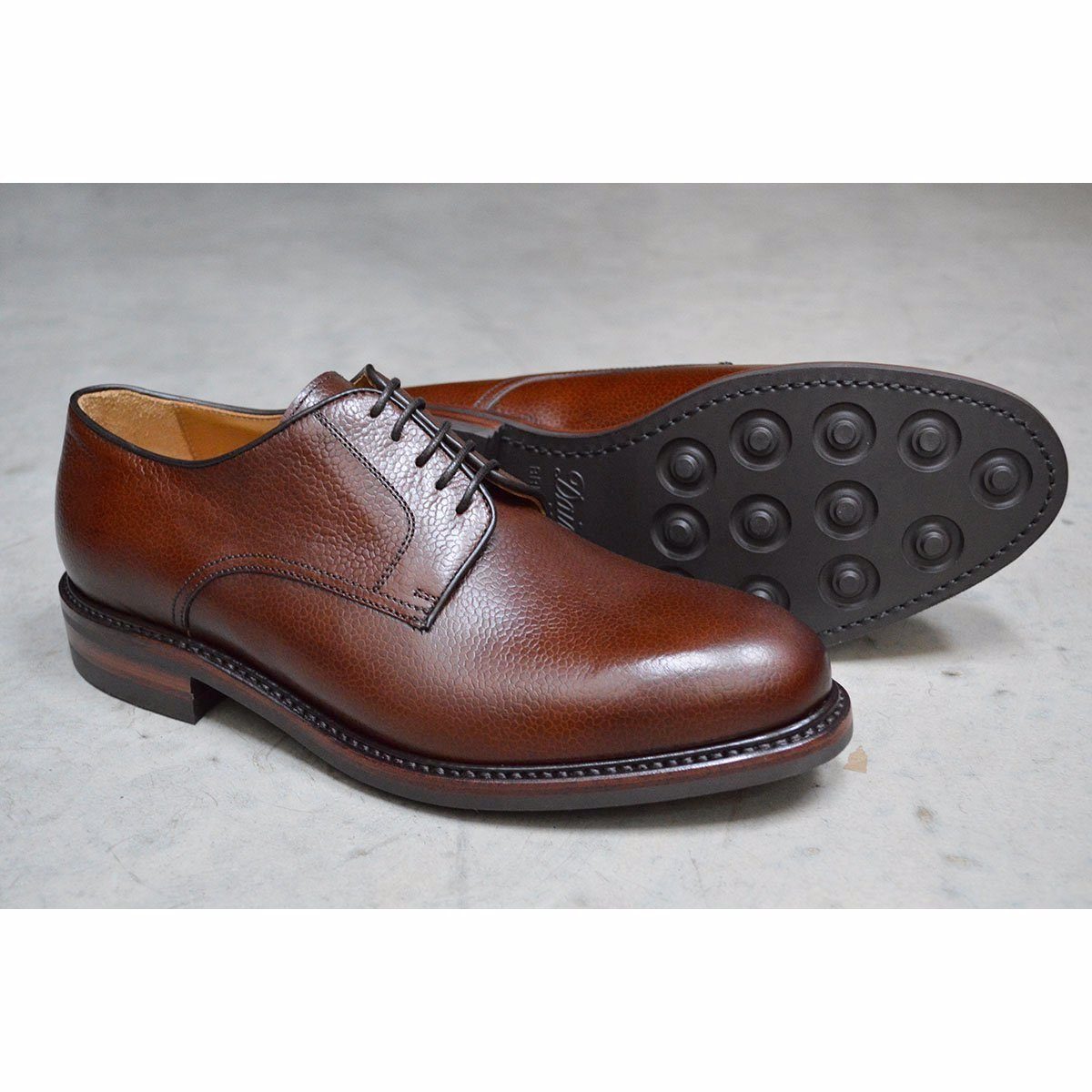 Berwick 1707 Dark Brown Country Grain Derby Shoes | Goodyear