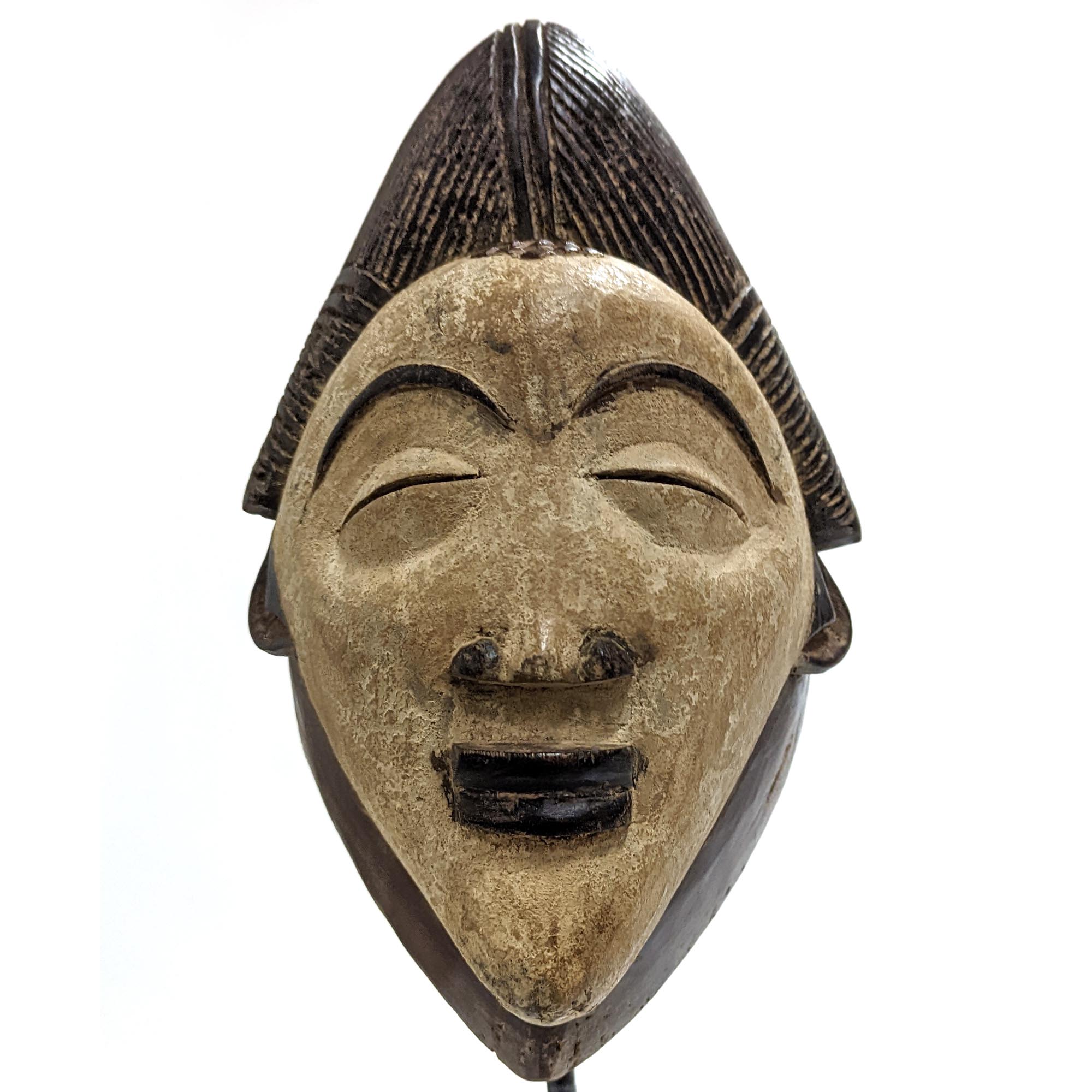 プヌ族仮面 31cm アフリカン プリミティブアート マスク （n240-27